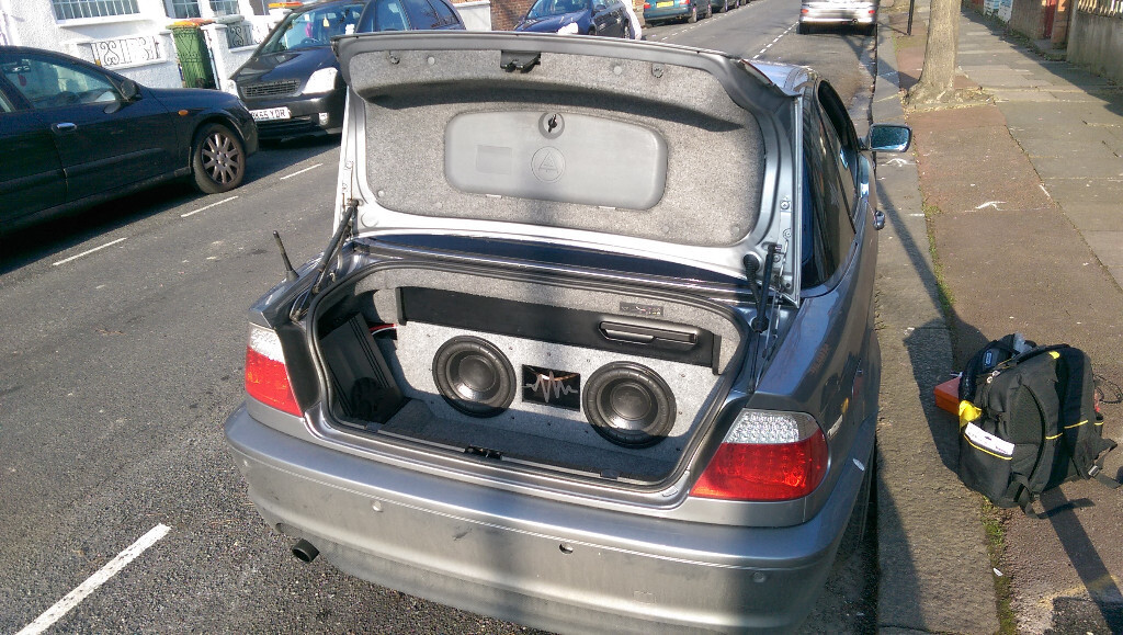 e46 convertible subwoofer enclosure
